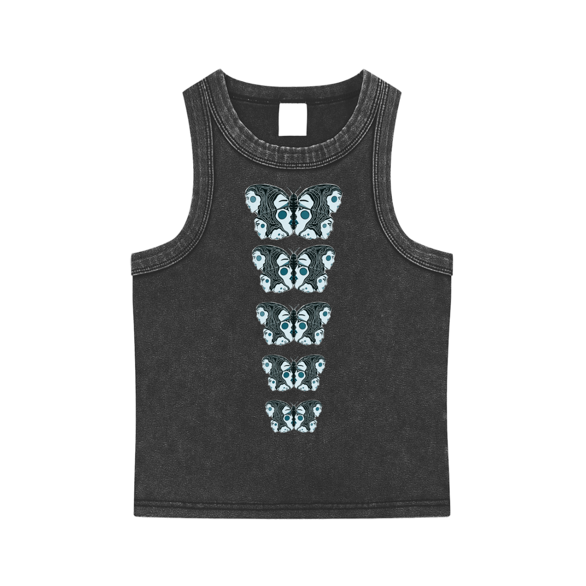 Faces heavyweight washed tank top by ArtistNatalie, front view