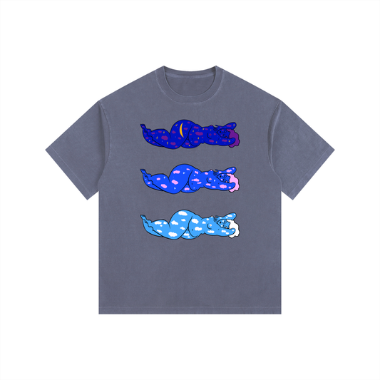 "Celestial Body" retro washed cotton tee by ArtistNatalie