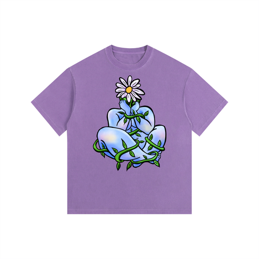 "Grow Up" retro washed cotton tee by ArtistNatalie