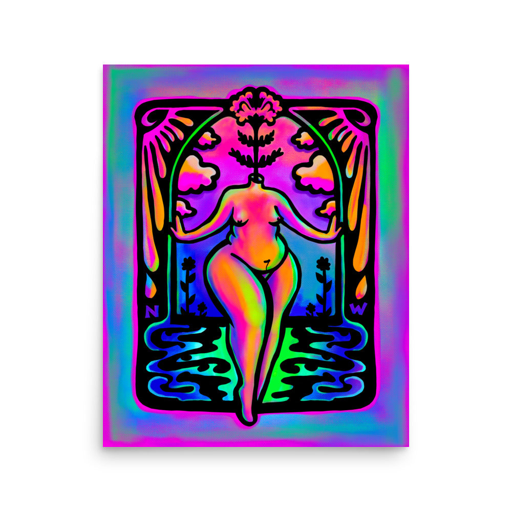 "Connected" art print by ArtistNatalie, framed in a room setting
