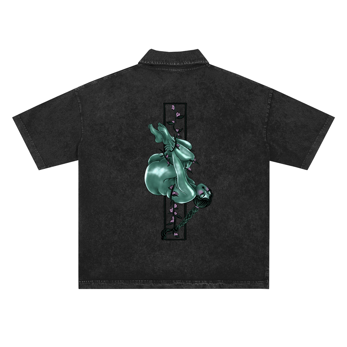 "Trust" snow washed cotton polo by ArtistNatalie