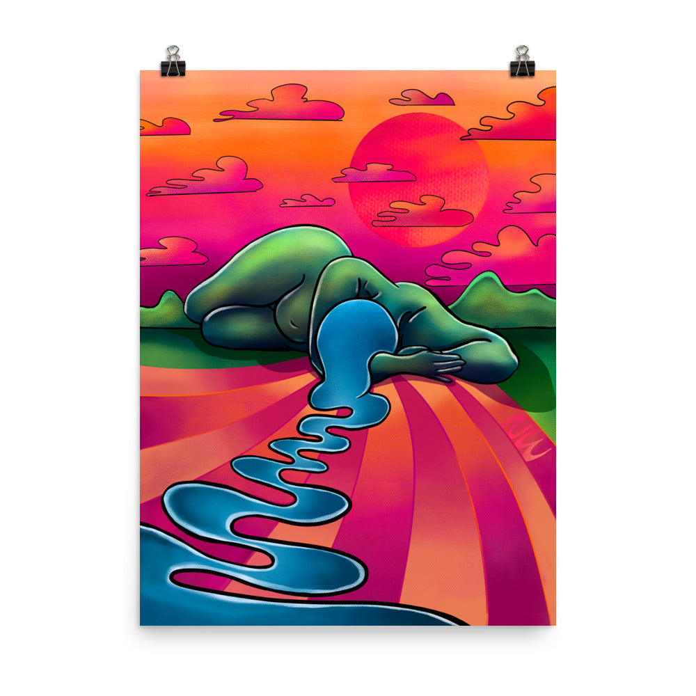"Unwinding River" art print by ArtistNatalie, size options