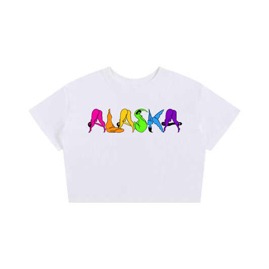 "Rainbow Alaska" fitted baby tee by ArtistNatalie, front view