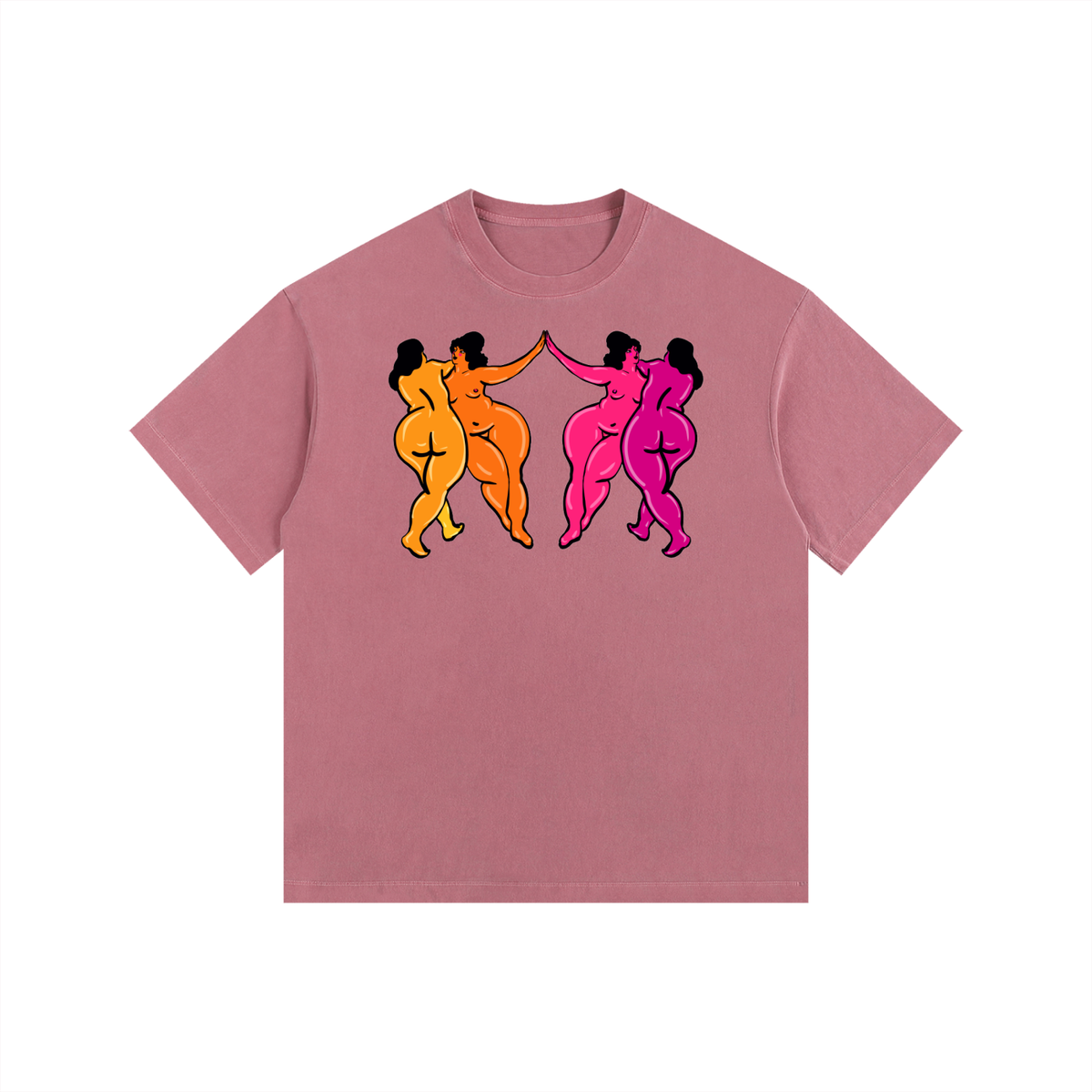 "Sunset" retro washed cotton tee by ArtistNatalie