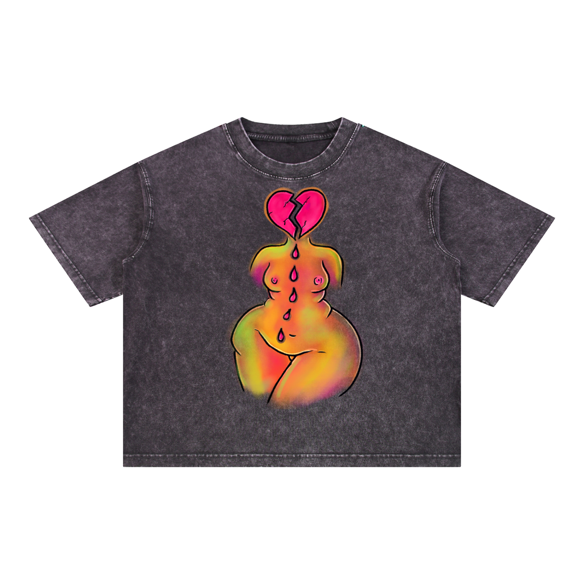 "My Bleeding Heart Is a Gift" boxy cotton tee by ArtistNatalie