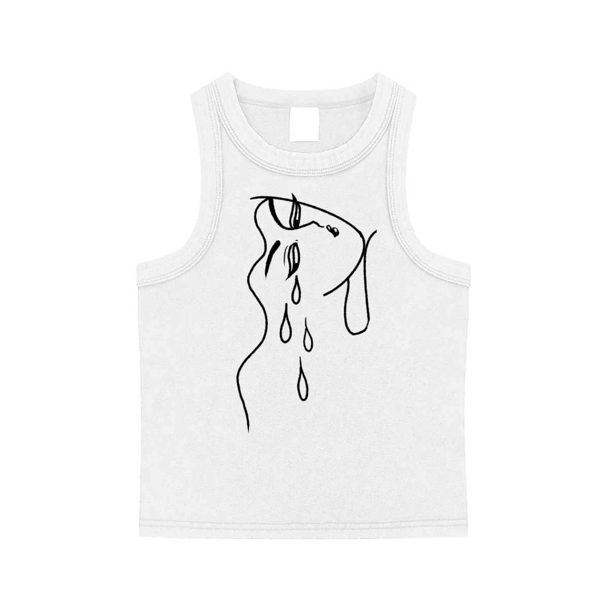 Drip heavyweight washed tank top by ArtistNatalie, front view