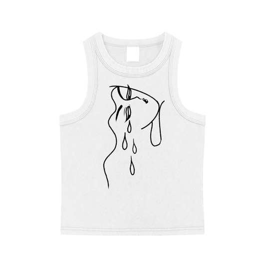 Drip heavyweight washed tank top by ArtistNatalie, front view