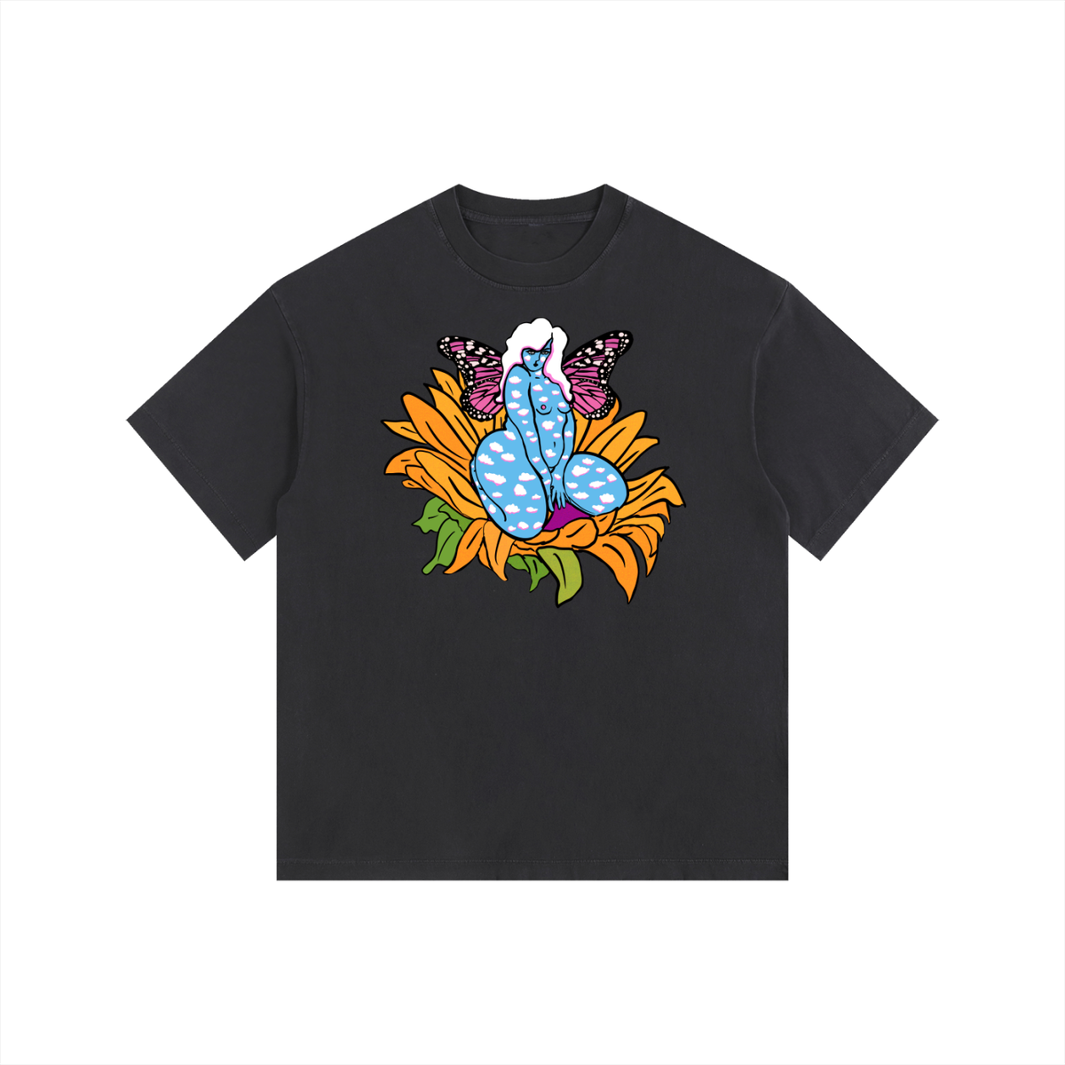 "Fairy" retro washed cotton tee by ArtistNatalie, photo 7