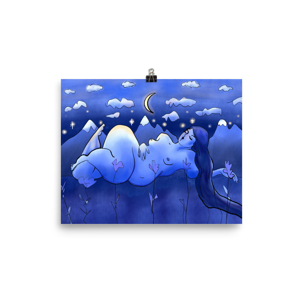 "Moon Kissed" art print by ArtistNatalie, size options