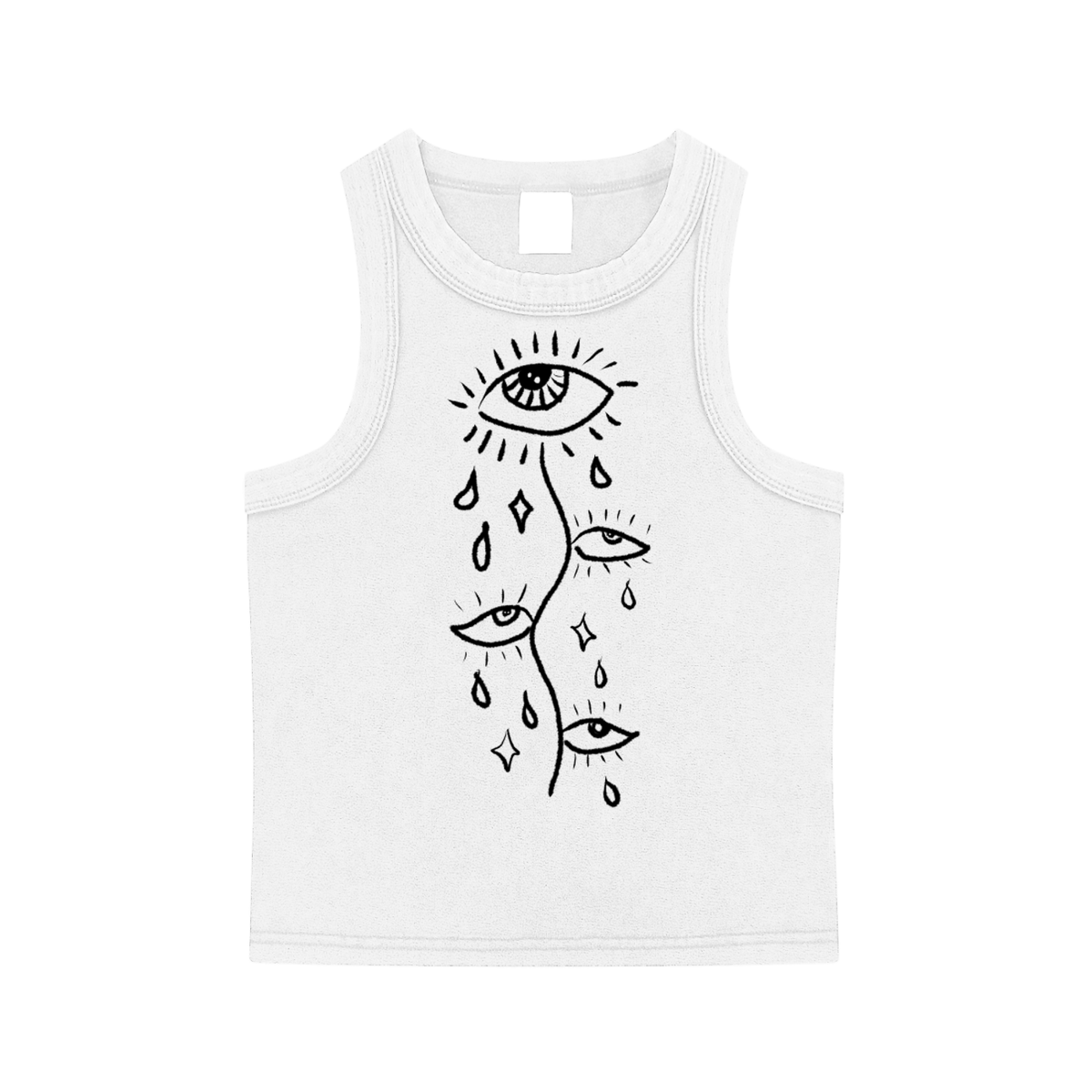 Eye Grow heavyweight washed tank top by ArtistNatalie, front view