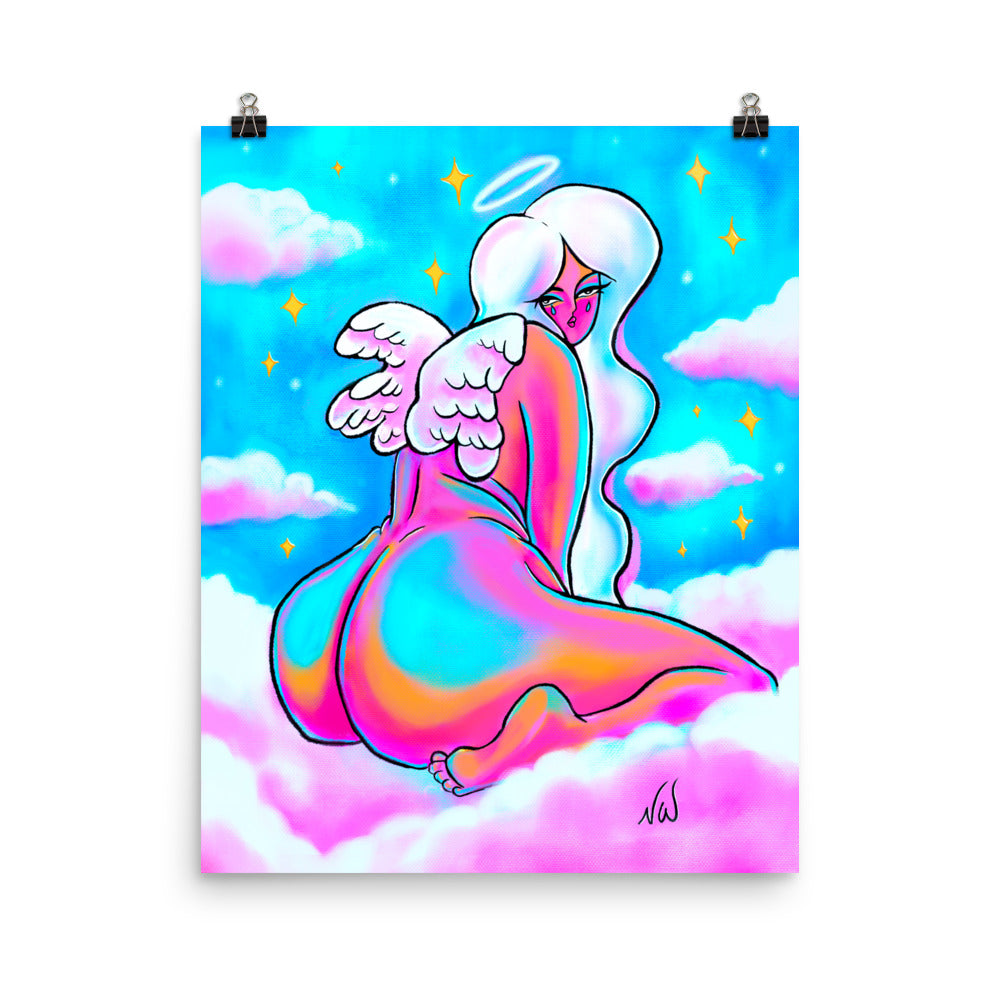 "Too Good For This World" art print by ArtistNatalie, framed in a room setting