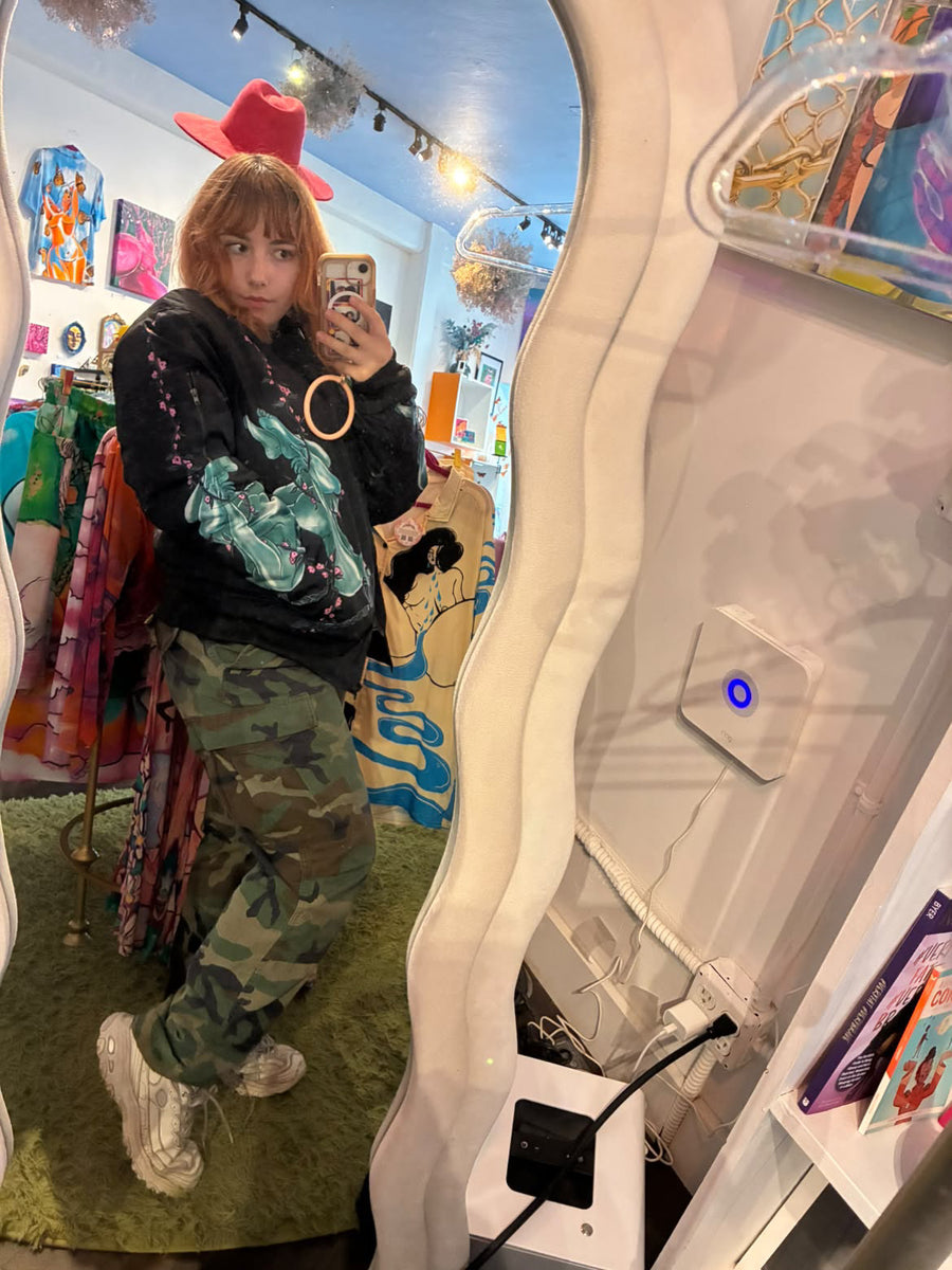 Customer wearing Trust Bomber Jacket