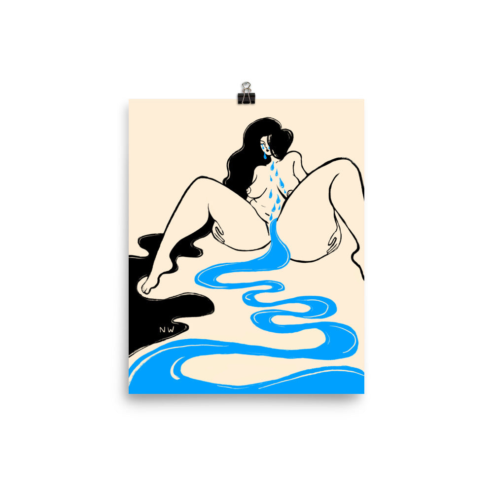 "Too Much" art print by ArtistNatalie, framed in a room setting