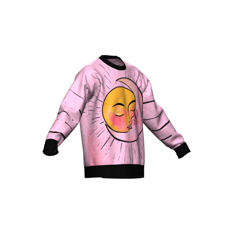 "Greatest Romance" woven sweater by ArtistNatalie, alternate view