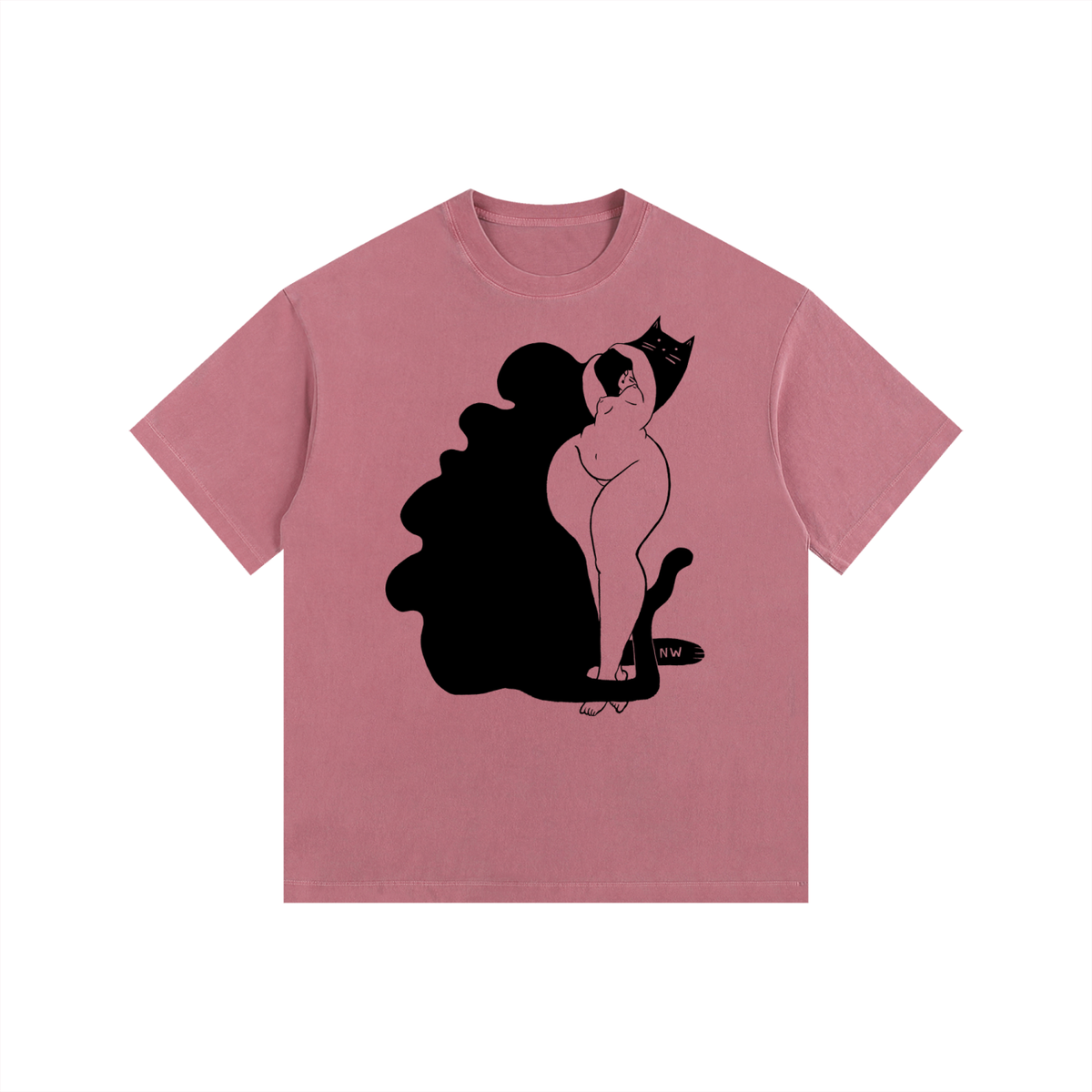 "Not Without My Shadow" retro washed cotton tee by ArtistNatalie, photo 9