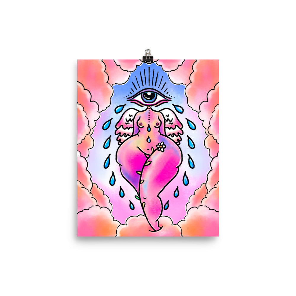 "Icon" art print by ArtistNatalie, framed in a room setting