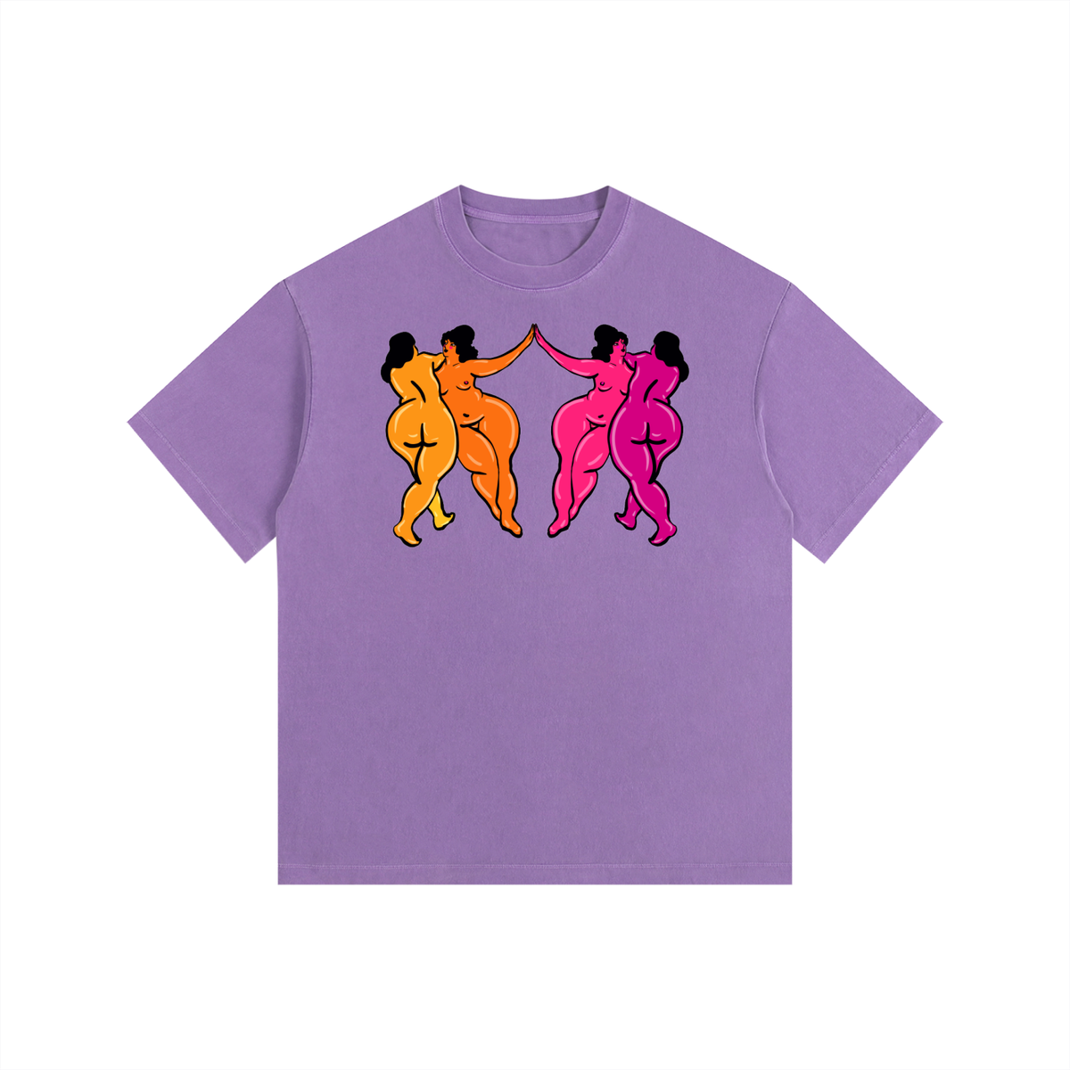 "Sunset" retro washed cotton tee by ArtistNatalie, photo 3