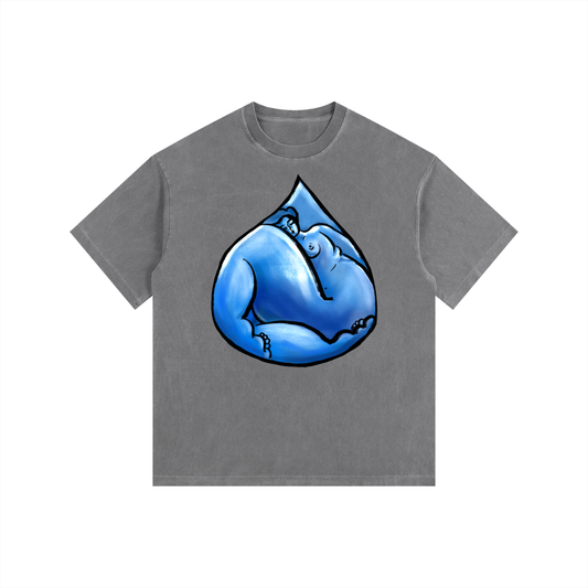 "Teardrop" retro washed cotton tee by ArtistNatalie