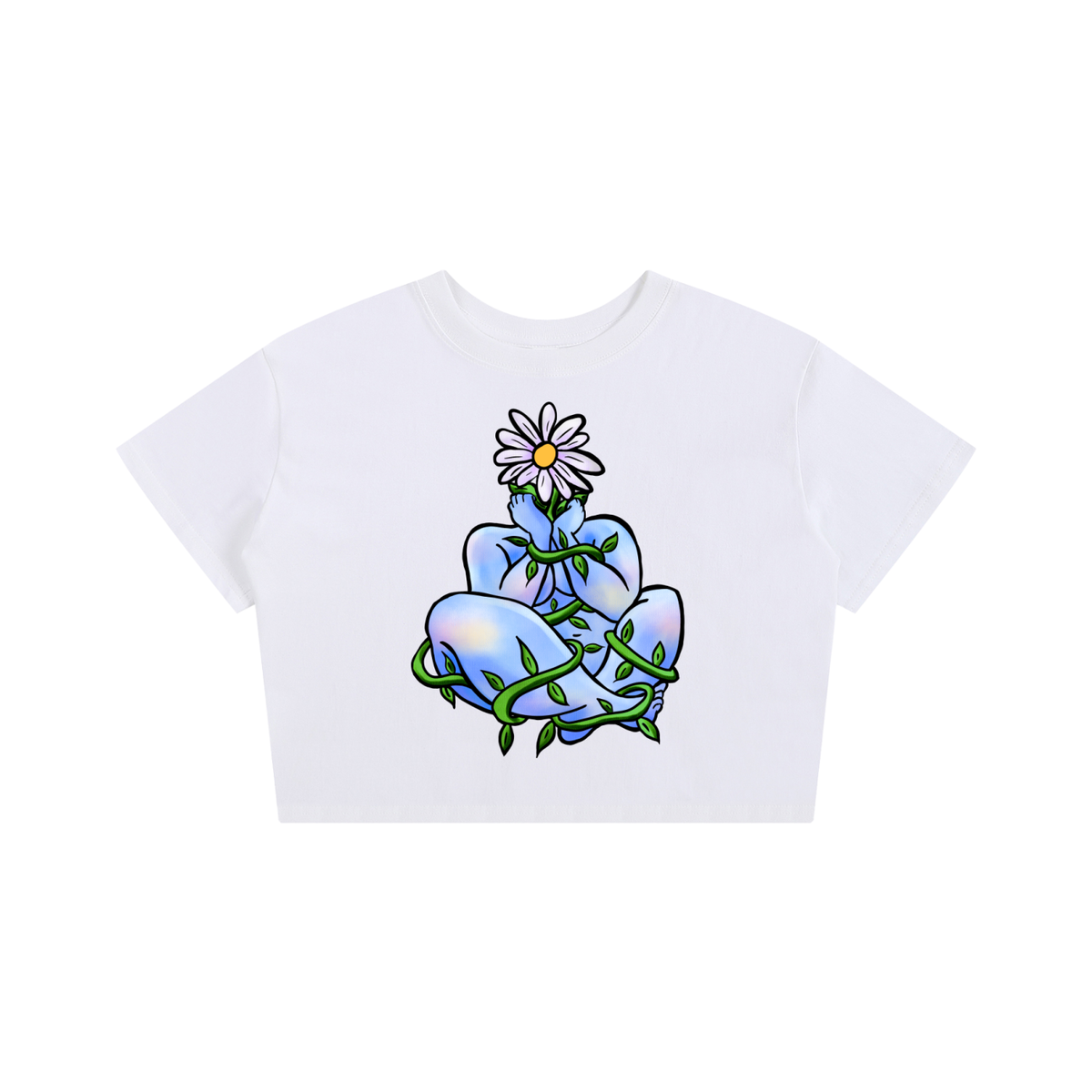 "Grow Up" fitted baby tee by ArtistNatalie, front view