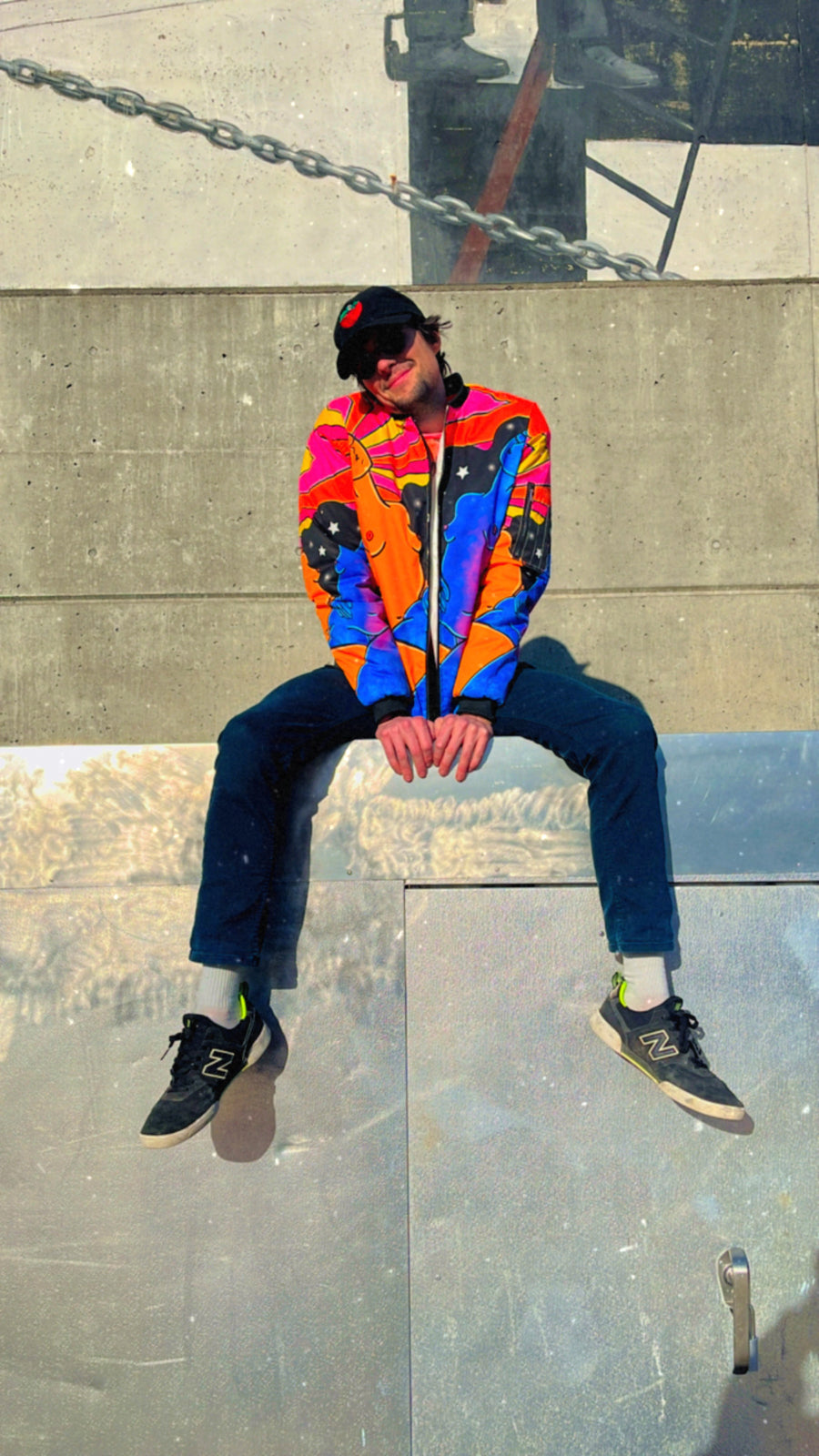Customer wearing Embody Love Bomber Jacket