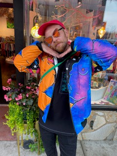 Customer wearing Embody Love Bomber Jacket