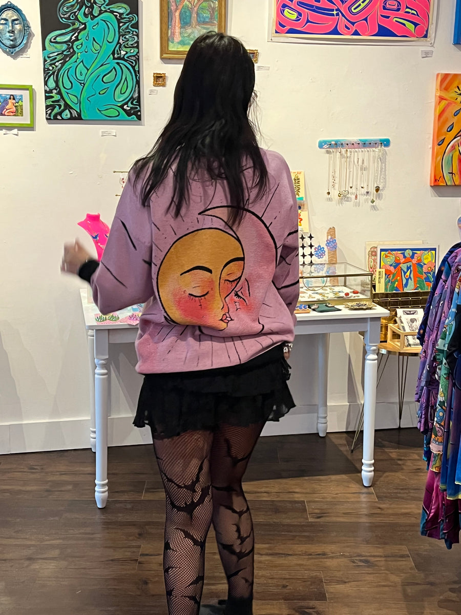 Customer wearing Greatest Romance Woven Sweater