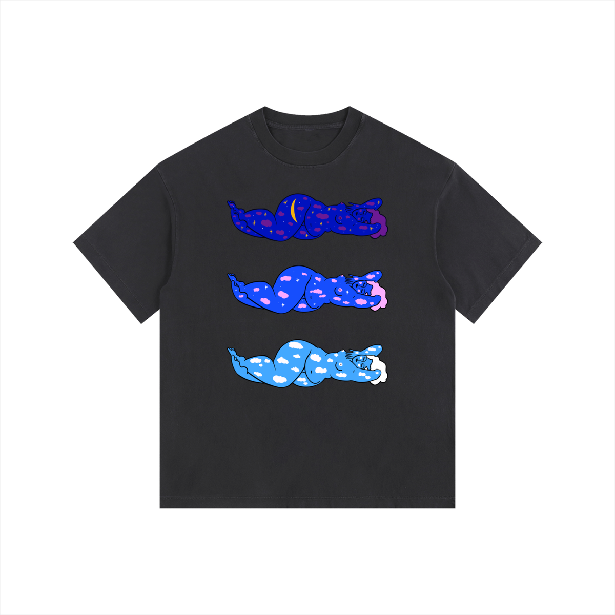 "Celestial Body" retro washed cotton tee by ArtistNatalie, photo 7