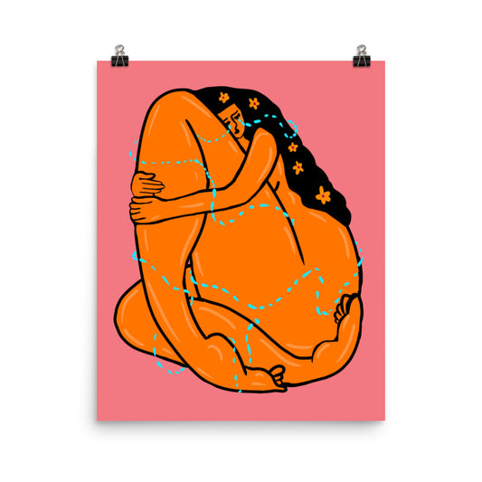 "Give Yourself A Hug" art print by ArtistNatalie, print detail
