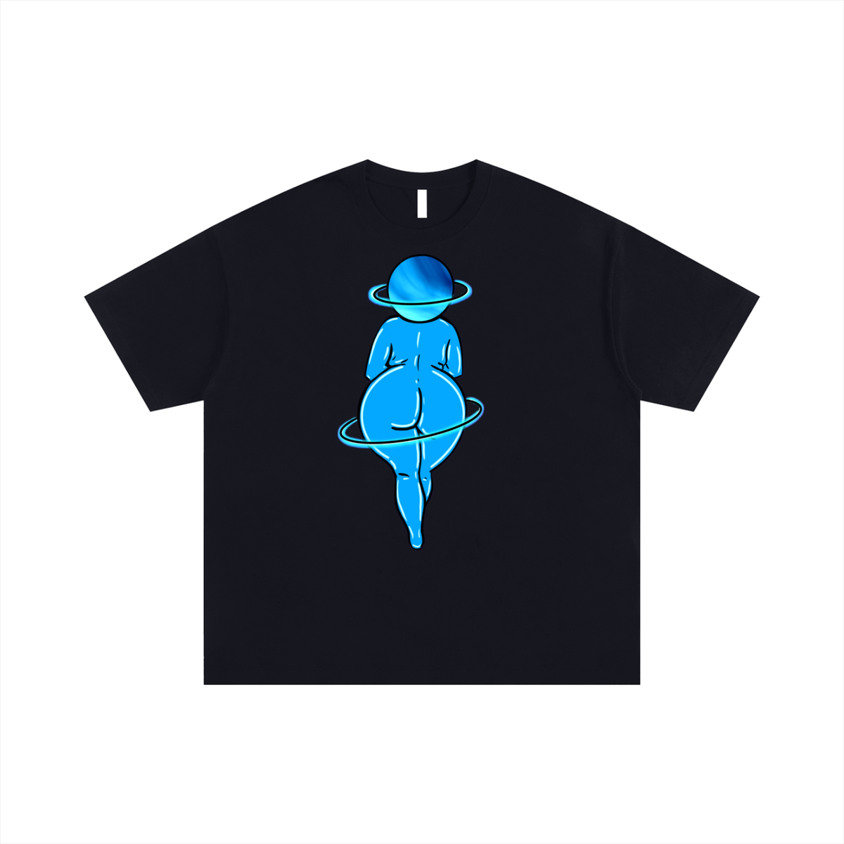 "Out Of This World" heavyweight cotton tee by ArtistNatalie, front view