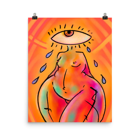 "Eye Am" art print by ArtistNatalie, print detail