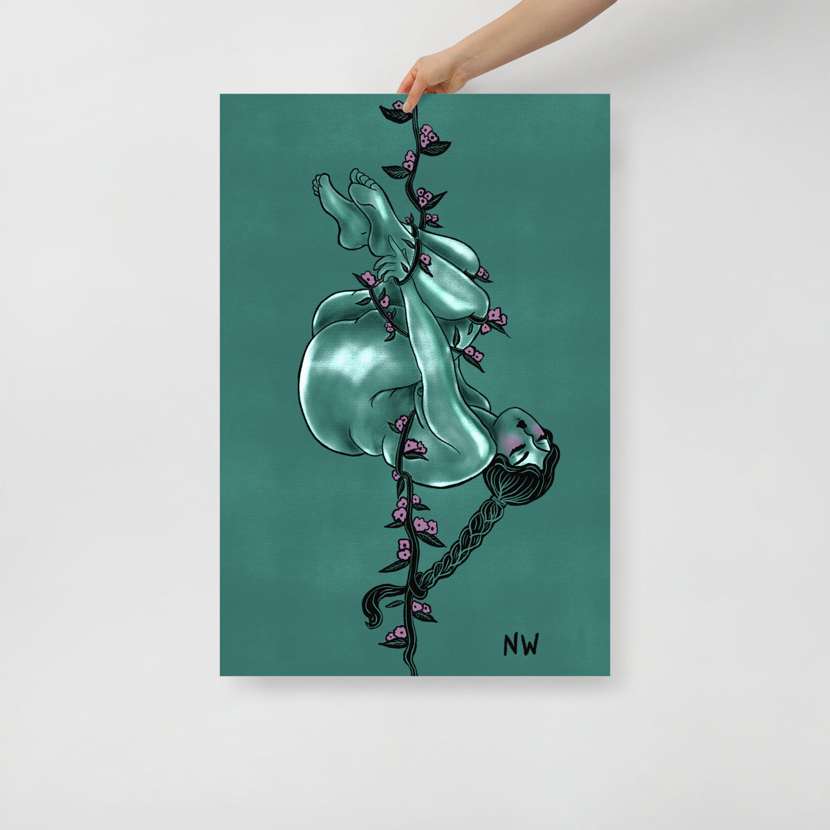 "Trust" art print by ArtistNatalie, framed in a room setting