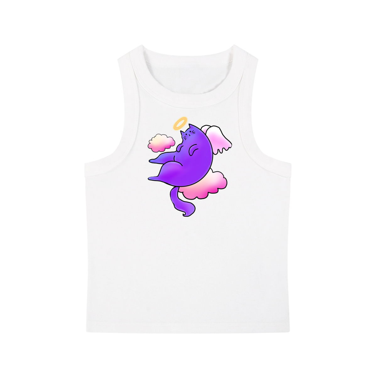Baby Angel heavyweight washed tank top by ArtistNatalie, front view