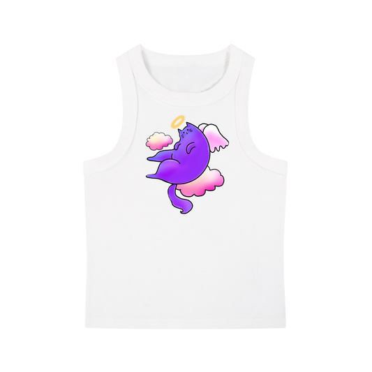 Baby Angel heavyweight washed tank top by ArtistNatalie, front view