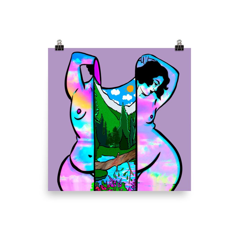 "Inside Out" art print by ArtistNatalie, framed in a room setting