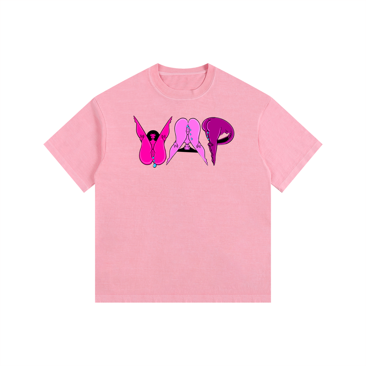 "WAP" retro washed cotton tee by ArtistNatalie, photo 3
