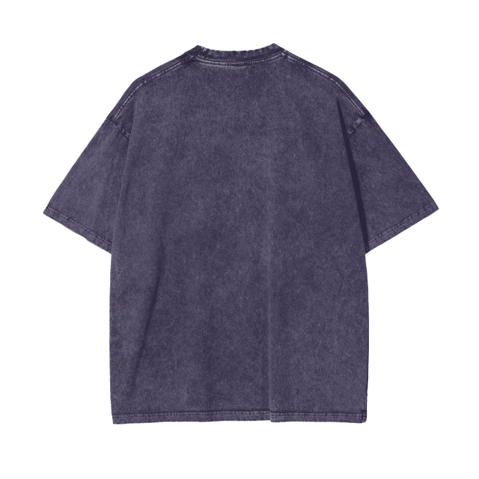 "Trust" acid-washed heavyweight cotton tee by ArtistNatalie, styled view