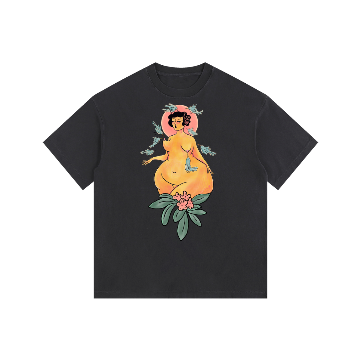 "Nectar" retro washed cotton tee by ArtistNatalie, photo 5