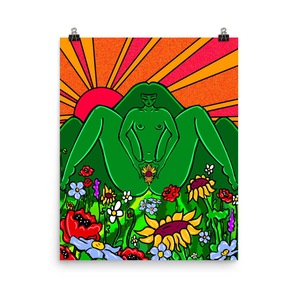 "Birth Of A Flower" art print by ArtistNatalie, print detail