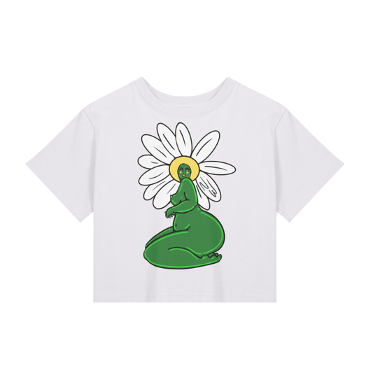 "Daisy" fitted baby tee by ArtistNatalie, front view