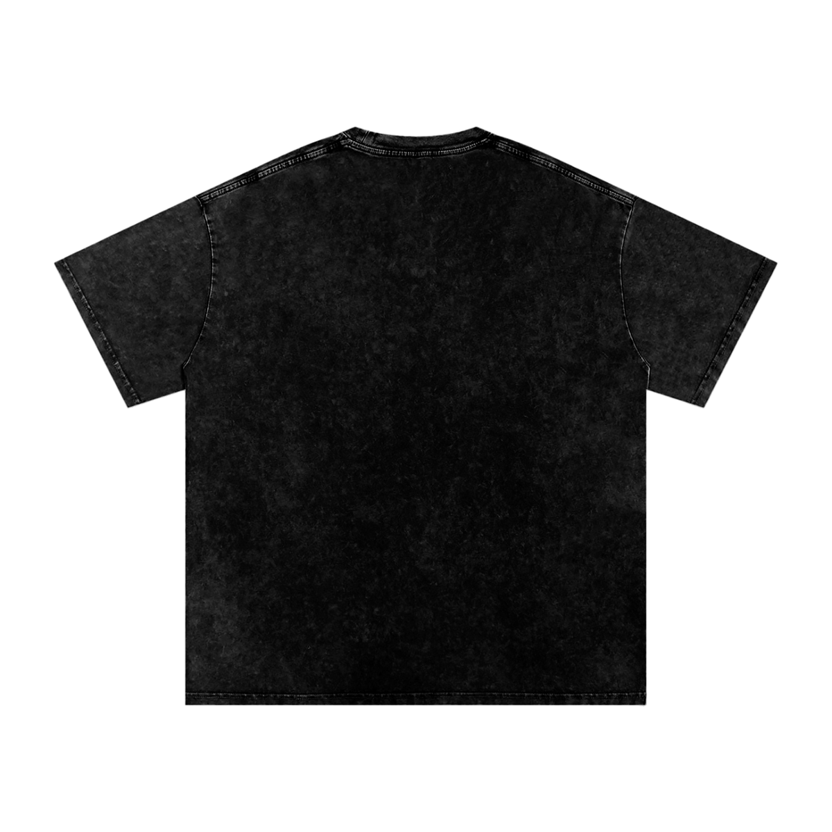 "Up And Up" acid-washed heavyweight cotton tee by ArtistNatalie, close-up view