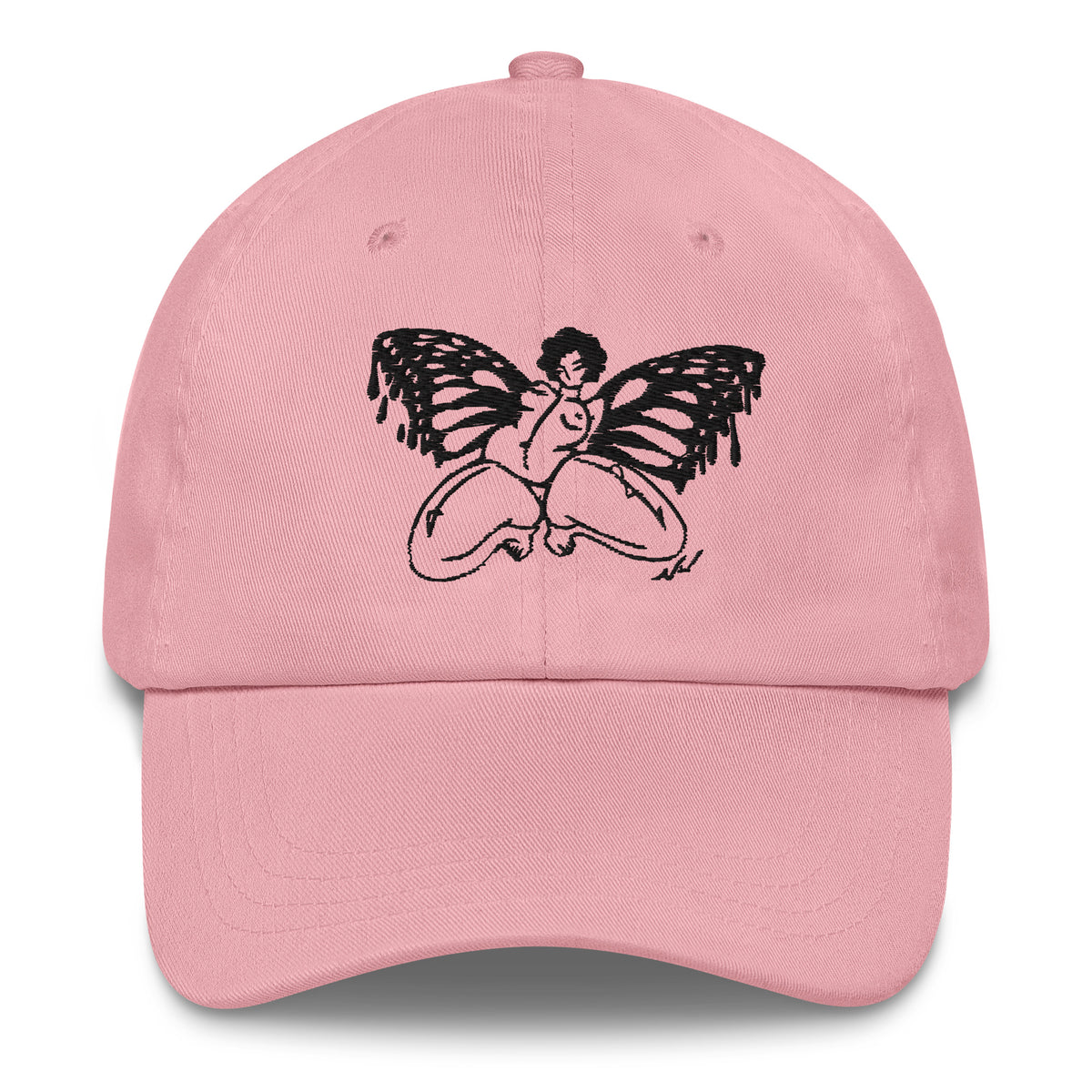"Take Your Wings And Go" embroidered dad hat by ArtistNatalie, styled view