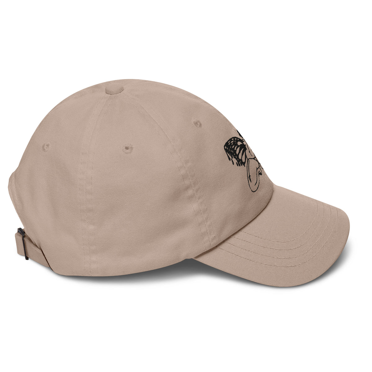"Take Your Wings And Go" embroidered dad hat by ArtistNatalie, side view