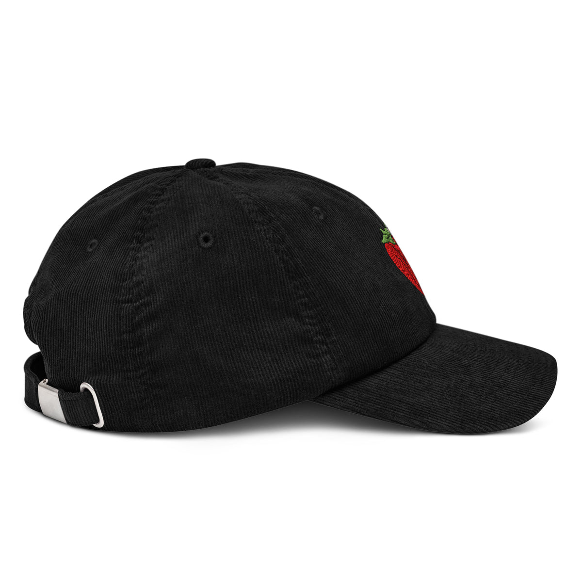 "Strawberry" corduroy hat by ArtistNatalie, styled view