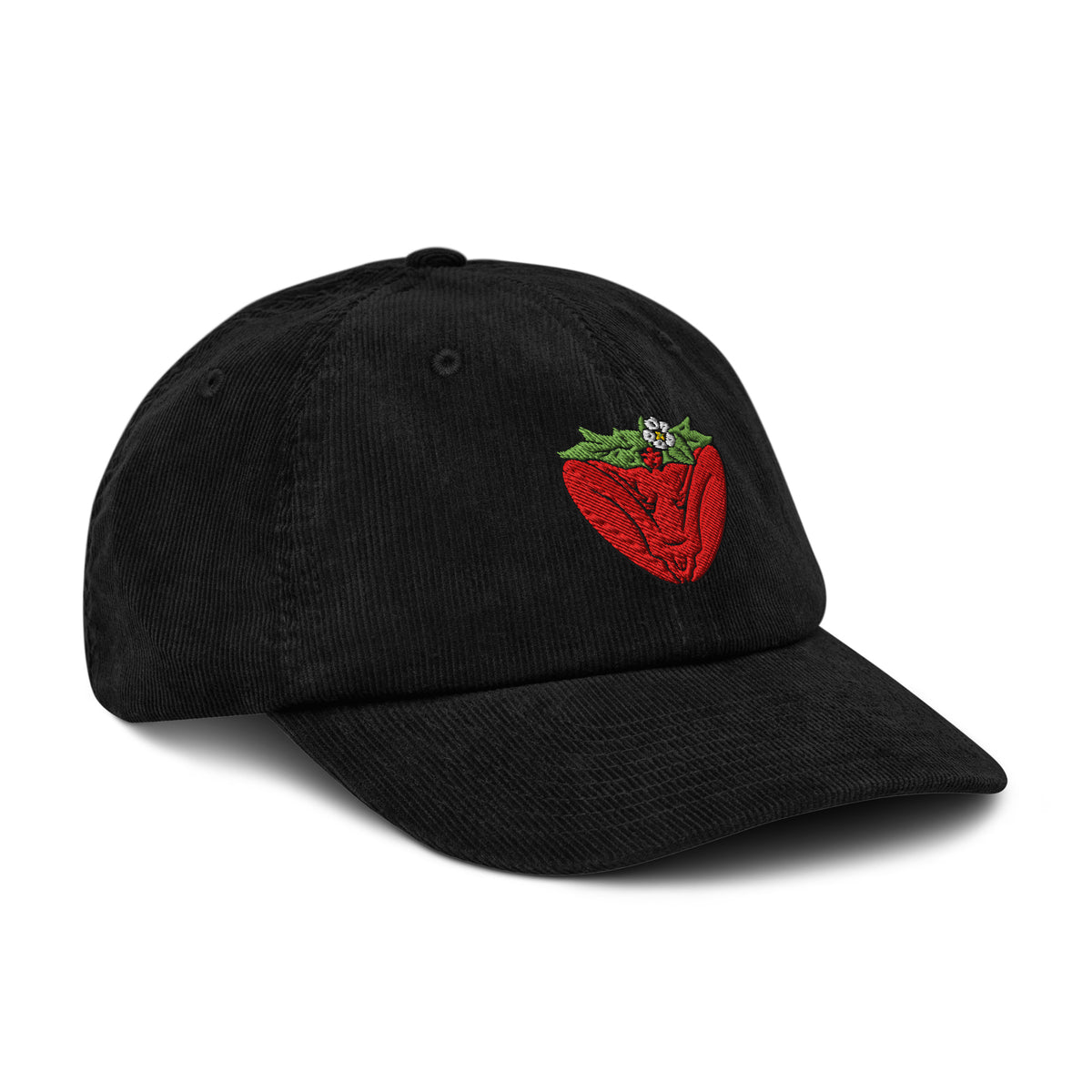 "Strawberry" corduroy hat by ArtistNatalie, alternate view