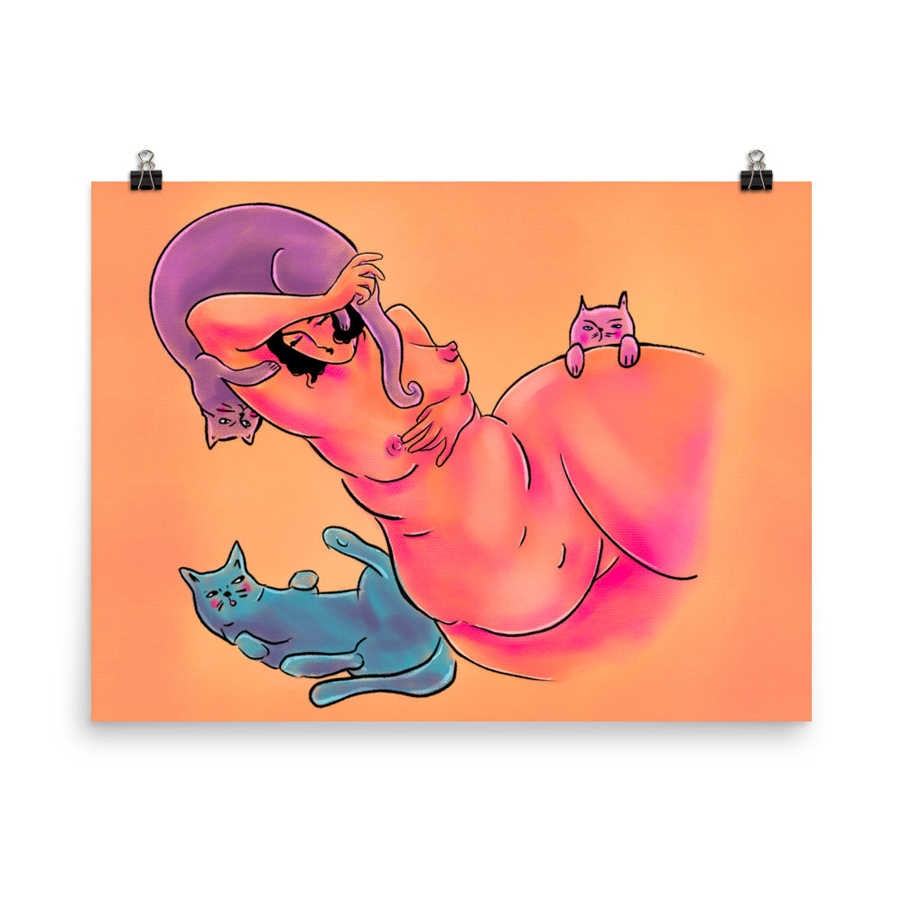 "It's You" art print by ArtistNatalie, framed in a room setting