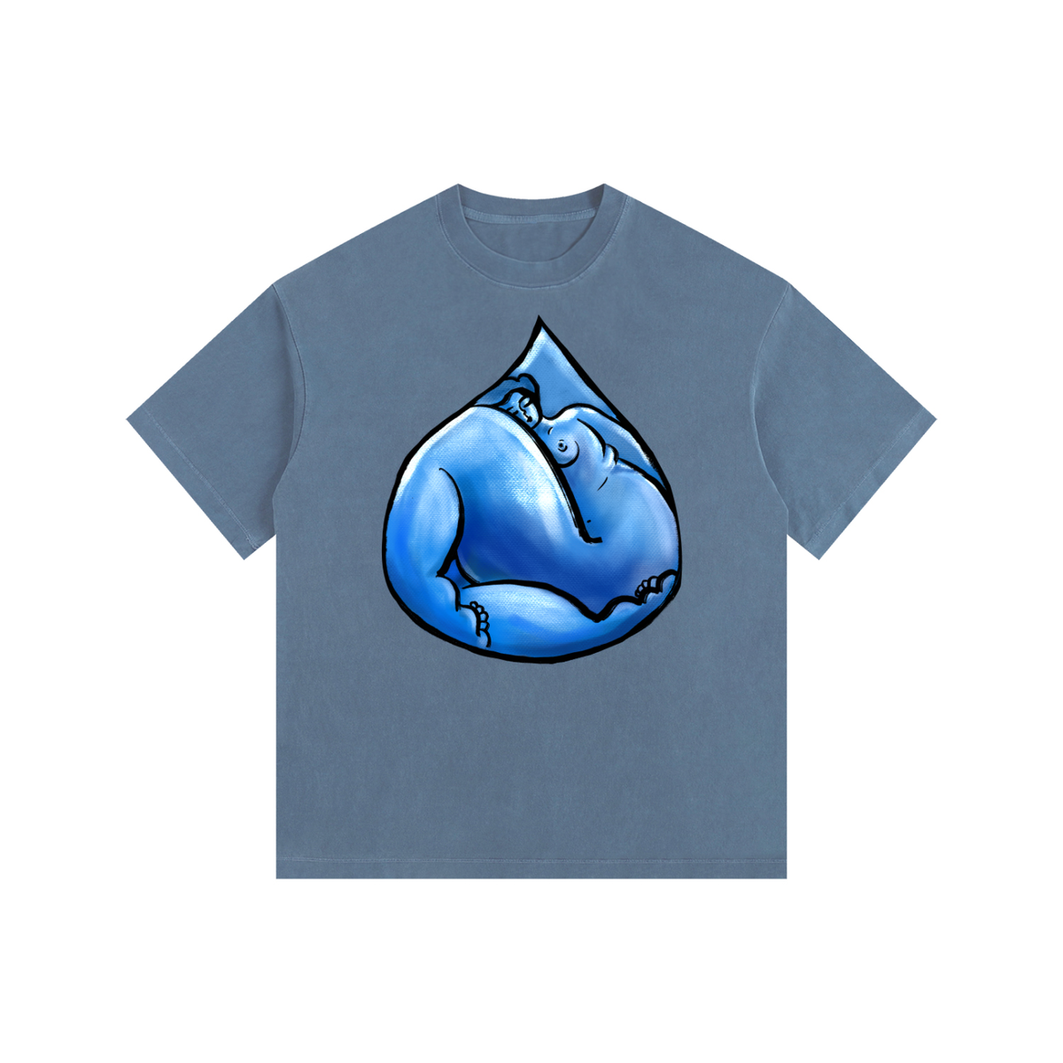 "Teardrop" retro washed cotton tee by ArtistNatalie, photo 3