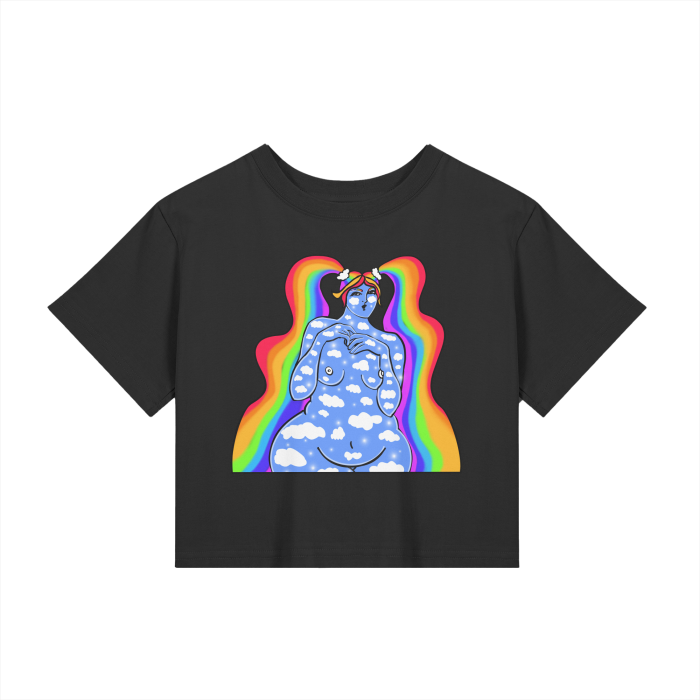 "Prism" fitted baby tee by ArtistNatalie, front view