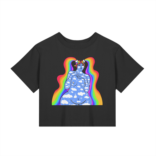 "Prism" fitted baby tee by ArtistNatalie, front view