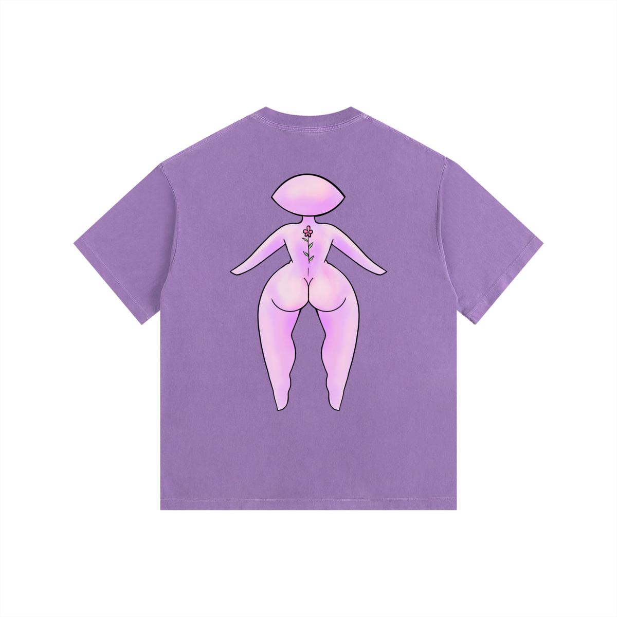 "Cutie EyeCon" double sided retro washed cotton tee by ArtistNatalie, photo 8