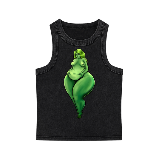 Body of Light heavyweight washed tank top by ArtistNatalie, front view